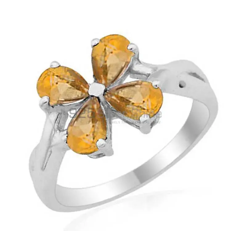 Semi Precious Citrine Gemstone Rings In 925 Sterling Silver Jewelry 925SR1795_0