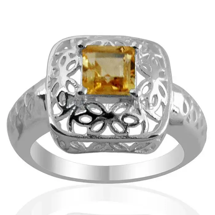 Filigree Design Sterling Silver Citrine Birthstone Rings 925SR1370_0