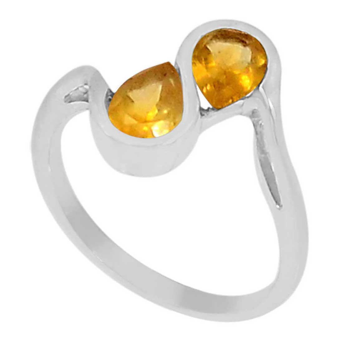 Semi Precious Citrine Gemstone Rings In Fine 925 Sterling Silver 925SR930_0