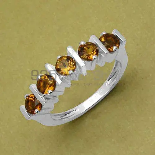 Semi Precious Citrine Gemstone Rings In 925 Sterling Silver Jewelry 925SR3050_2