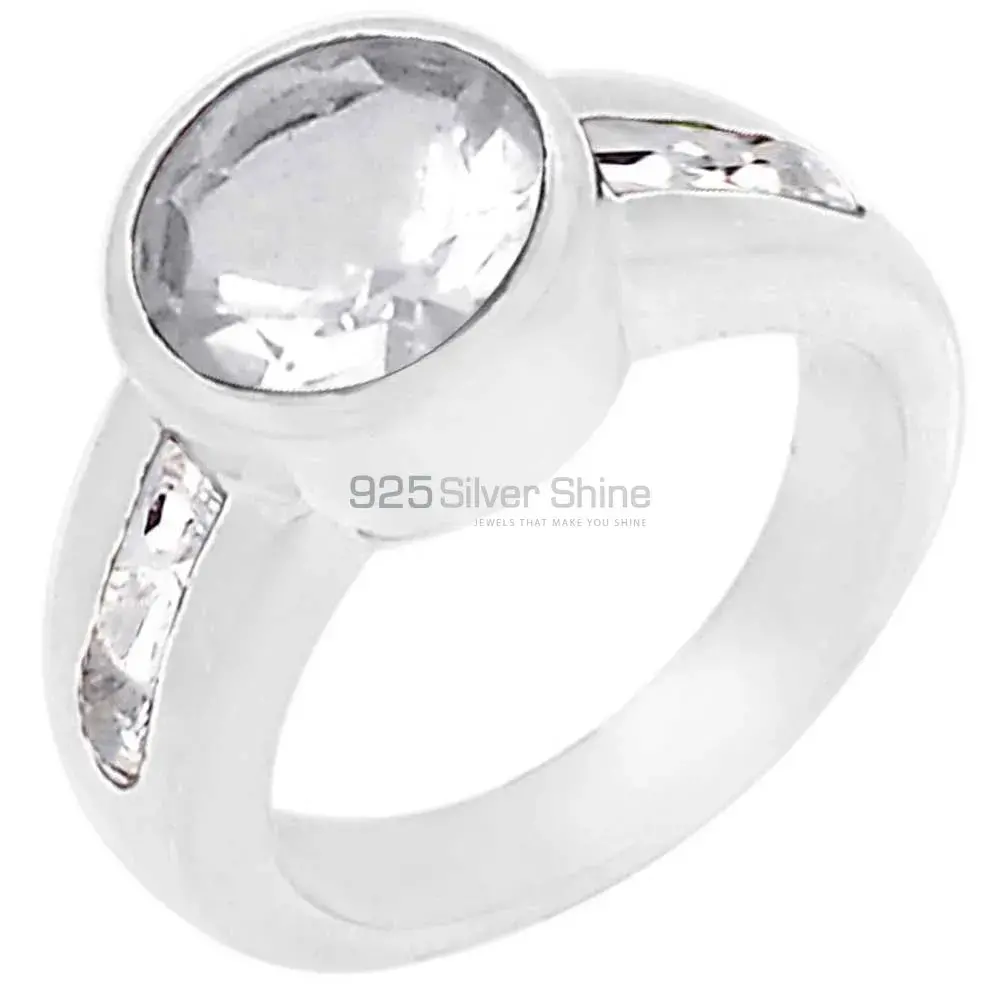 Semi Precious Crystal Gemstone Ring In 925 Silver 925SR086-1