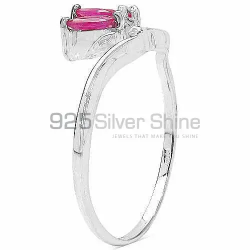 Semi Precious Dyed Ruby Gemstone Rings In 925 Sterling Silver Jewelry 925SR3305_1