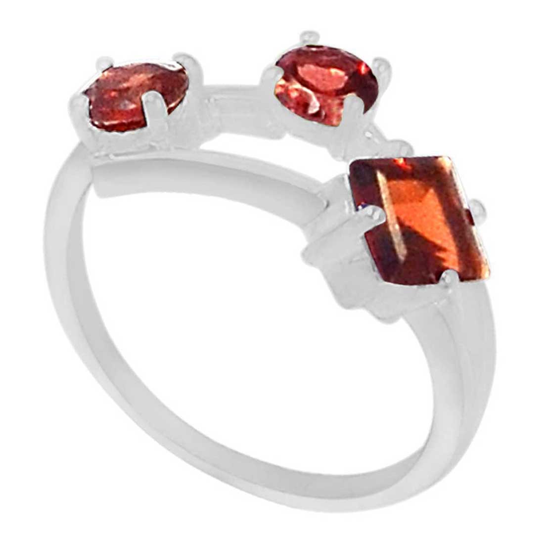 Semi Precious Garnet Gemstone Rings In 925 Sterling Silver Jewelry 925SR954_0