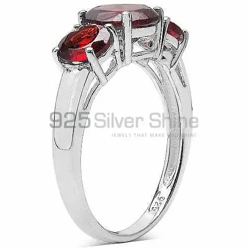 Semi Precious Garnet Gemstone Rings In Fine 925 Sterling Silver 925SR3032_1