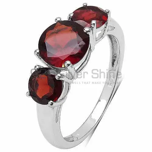 Semi Precious Garnet Gemstone Rings In Fine 925 Sterling Silver 925SR3032_2