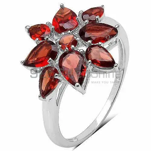 Semi Precious Garnet Gemstone Rings In Fine 925 Sterling Silver 925SR3363_2