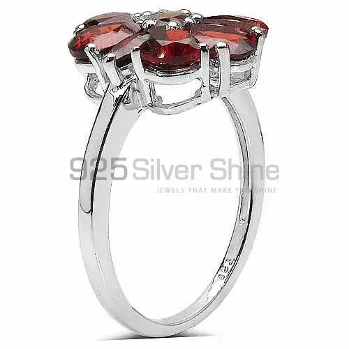 Semi Precious Garnet Gemstone Rings In Solid 925 Silver 925SR3360_1