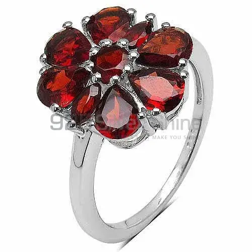 Semi Precious Garnet Gemstone Rings In Solid 925 Silver 925SR3360_2