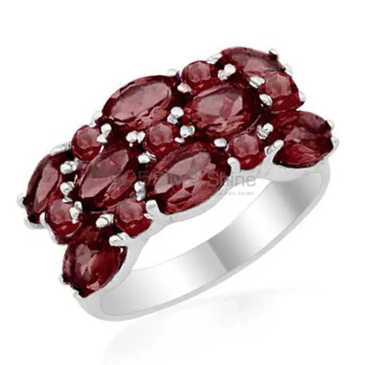 Semi Precious Garnet Gemstone Rings In 925 Sterling Silver Jewelry 925SR1789_1