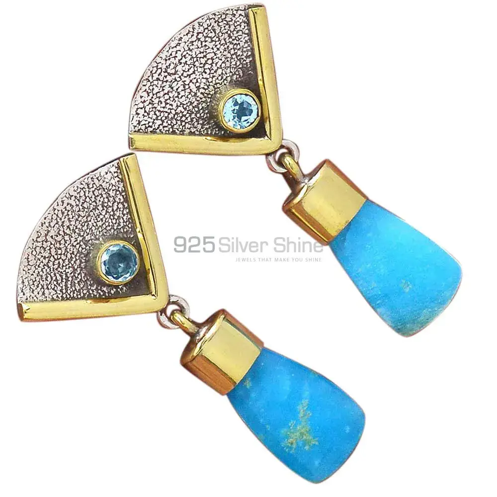 Semi Precious Gemstone Earrings In 925 Sterling Silver 925SE3053_1
