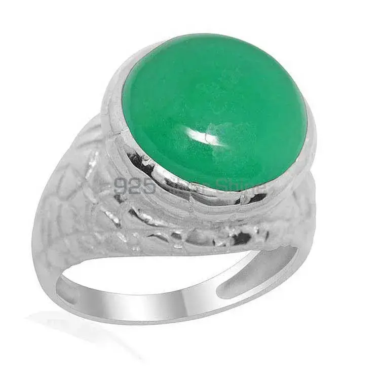 Semi Precious Green Onyx Gemstone Rings In 925 Sterling Silver Jewelry 925SR2178_0