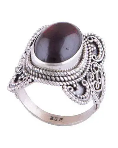 Semi Precious Jasper Gemstone Rings In Solid 925 Silver 925SR3029_1