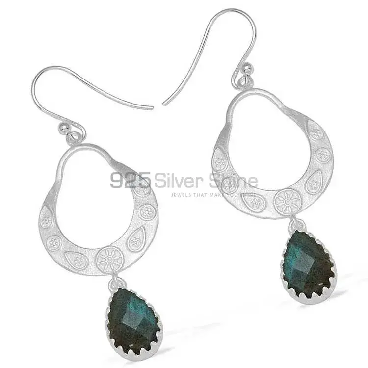 Semi Precious Labradorite Gemstone Earrings In 925 Sterling Silver Jewelry 925SE734_1