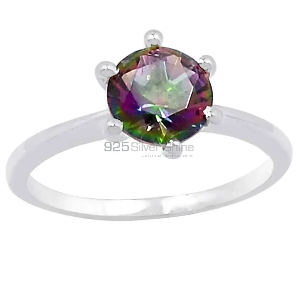 Semi Precious Mystic Topaz Gemstone Handmade Ring In 925 Solid Silver 925SR100-2_0