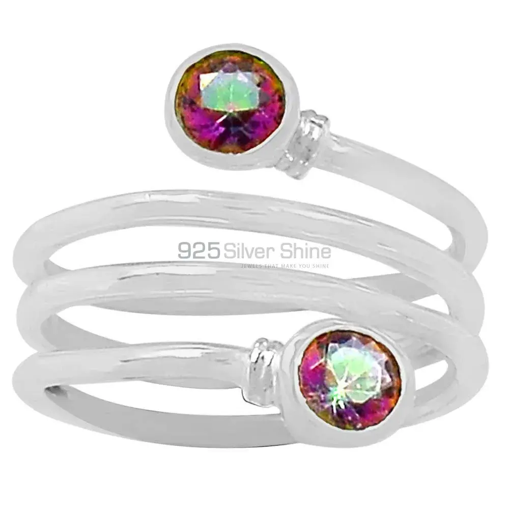 Semi Precious Mystic Topaz Gemstone Handmade Ring In 925 Sterling Silver 925SR076-2_0