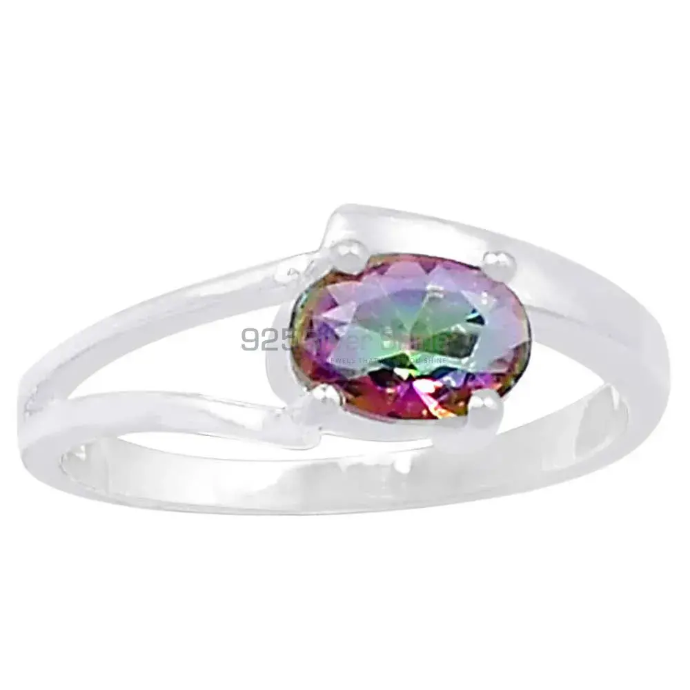 Semi Precious Mystic Topaz Gemstone Handmade Ring In Sterling Silver 925SR088-3_0