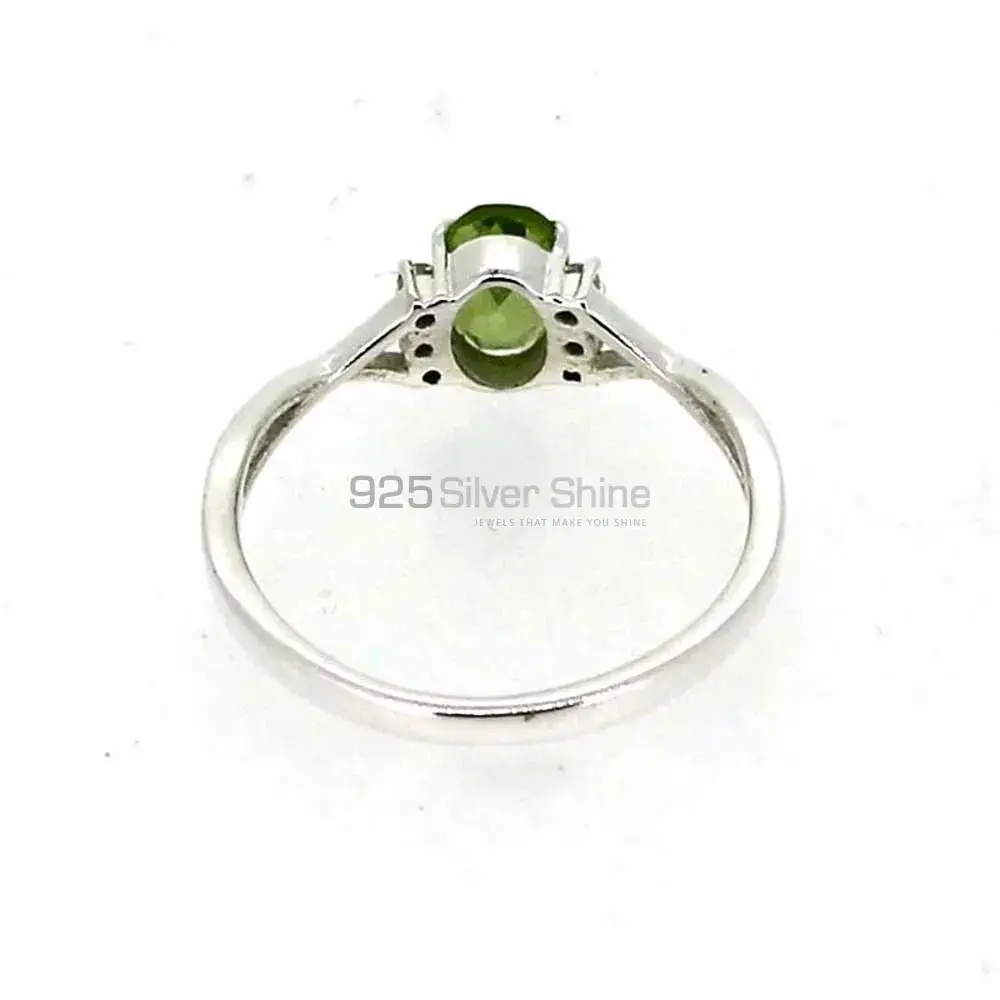 Natural Peridot Birthstone Silver Rings 925SR051-3_3