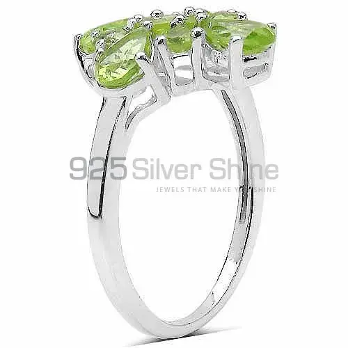 Semi Precious Peridot Gemstone Rings In 925 Sterling Silver 925SR3357_1