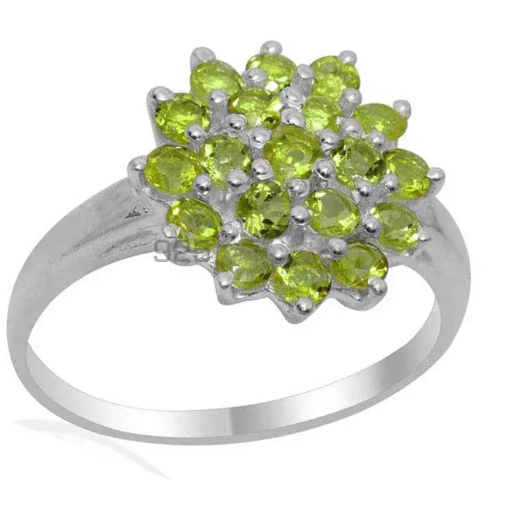 Semi Precious Peridot Gemstone Rings In Fine 925 Sterling Silver 925SR1838_1