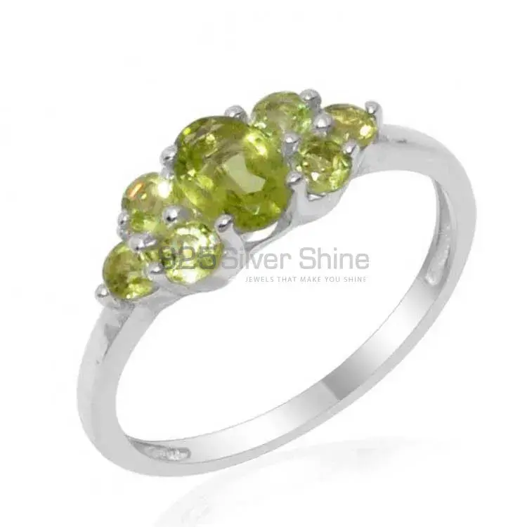 Semi Precious Peridot Gemstone Rings In Solid 925 Silver 925SR1768_0