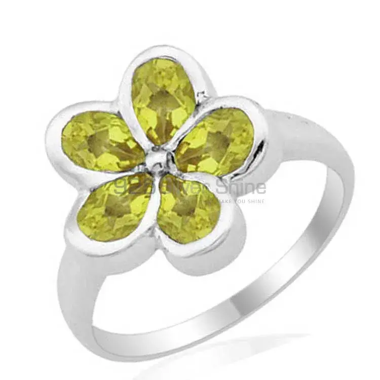 Semi Precious Peridot Gemstone Rings In 925 Sterling Silver Jewelry 925SR1798_1