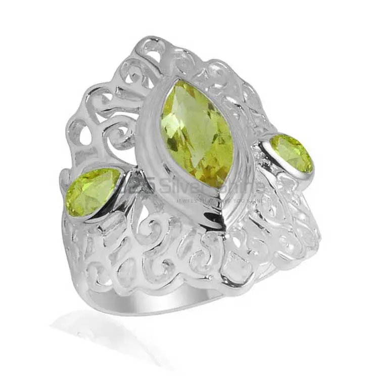 Semi Precious Peridot Gemstone Rings In 925 Sterling Silver Jewelry 925SR2096_1