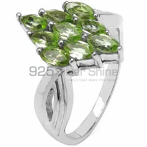 Semi Precious Peridot Gemstone Rings In 925 Sterling Silver Jewelry 925SR3381_1