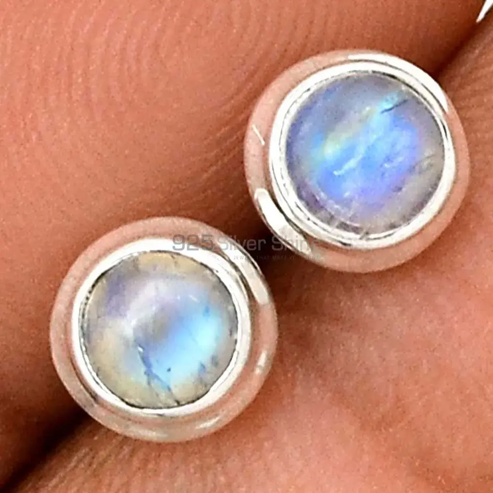 Semi Precious Rainbow Moonstone Earrings In 925 Sterling Silver Jewelry 925SE2294_2