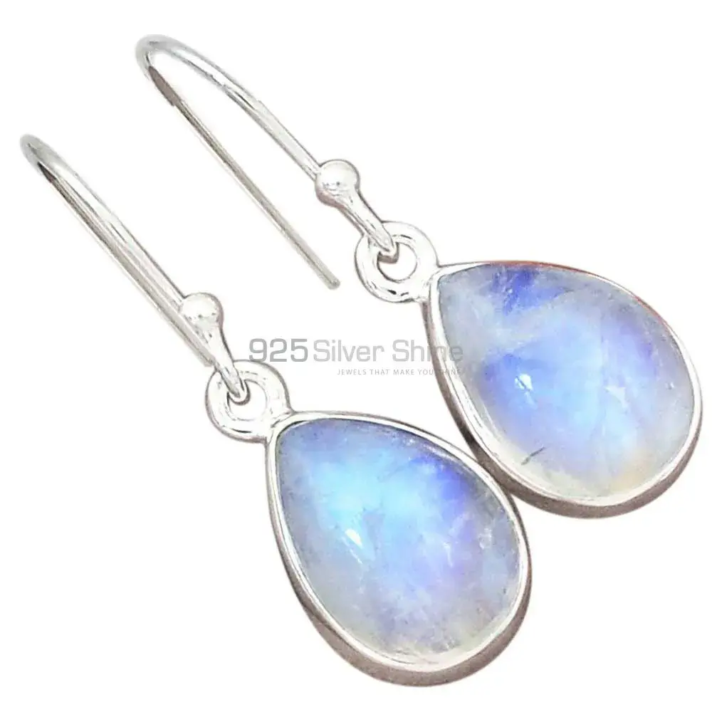 Semi Precious Rainbow Moonstone Earrings In 925 Sterling Silver Jewelry 925SE2288_5