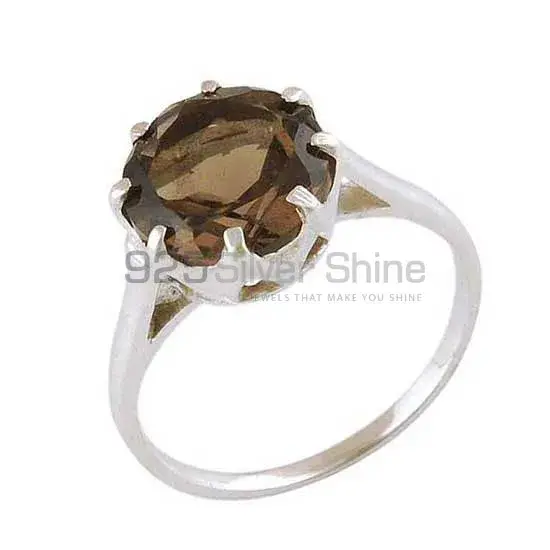 Semi Precious Smoky Quartz Gemstone Rings In 925 Sterling Silver Jewelry 925SR3896_0