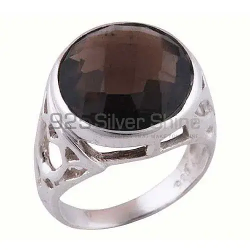 Semi Precious Smoky Quartz Gemstone Rings In Fine 925 Sterling Silver 925SR3872_0