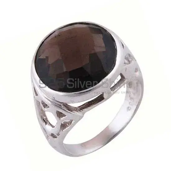 Semi Precious Smoky Quartz Gemstone Rings In Fine 925 Sterling Silver 925SR3872_1