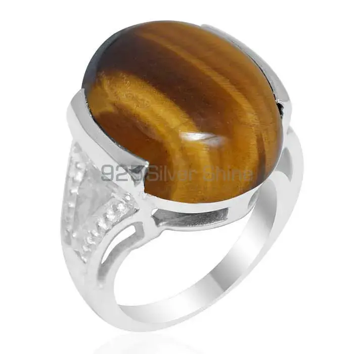 Semi Precious Tiger's Eye Gemstone Rings In 925 Sterling Silver Jewelry 925SR1862_0