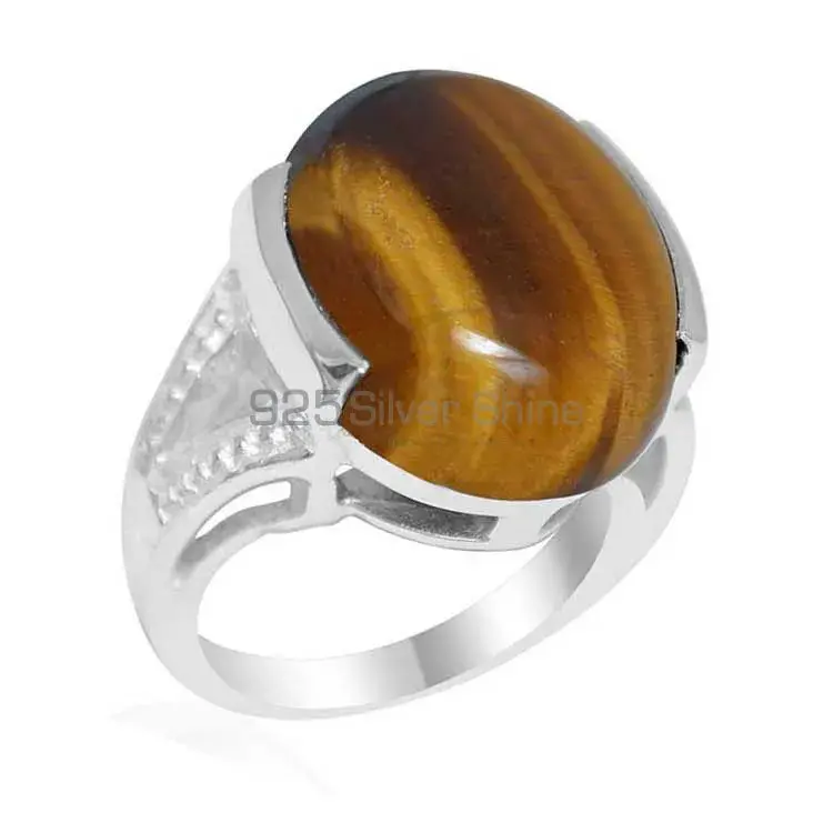 Semi Precious Tiger's Eye Gemstone Rings In 925 Sterling Silver Jewelry 925SR1862_1