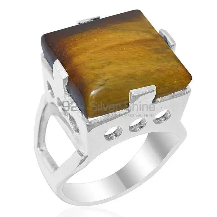 Semi Precious Tiger's Eye Gemstone Rings In 925 Sterling Silver 925SR1911_0