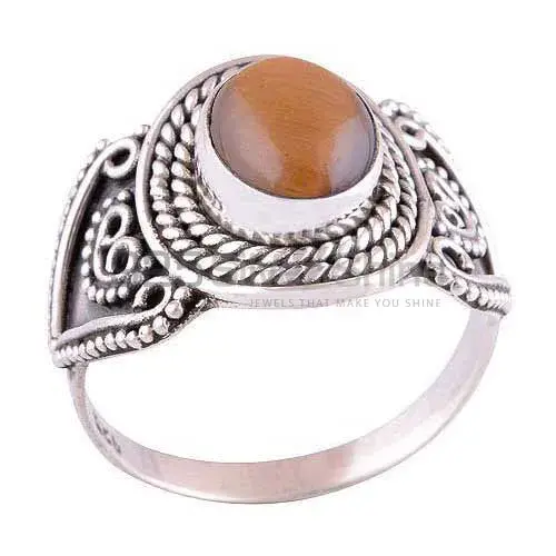 Semi Precious Tiger's Eye Gemstone Rings In 925 Sterling Silver Jewelry 925SR2974_0