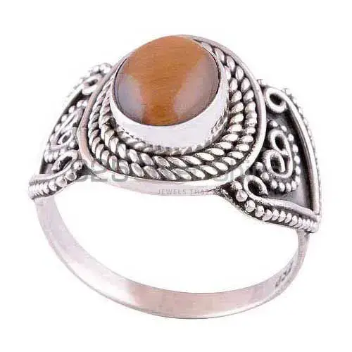 Semi Precious Tiger's Eye Gemstone Rings In 925 Sterling Silver Jewelry 925SR2974_1