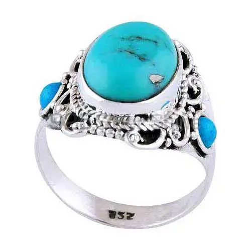 Semi Precious Turquoise Gemstone Rings In 925 Sterling Silver Jewelry 925SR2971_1