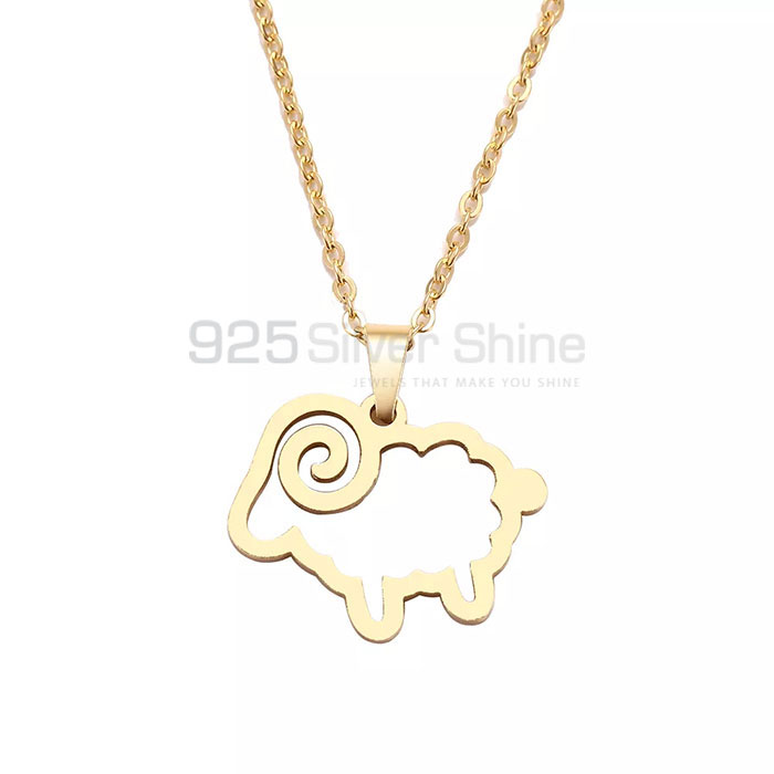 Sheep Necklace, Animal Minimalist Necklace In 925 Sterling Silver AMN194