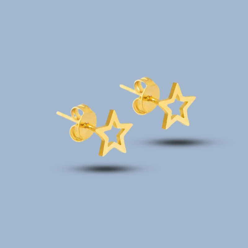 Single Star 925 Sterling Silver Minimalist Stud Earring 925She328