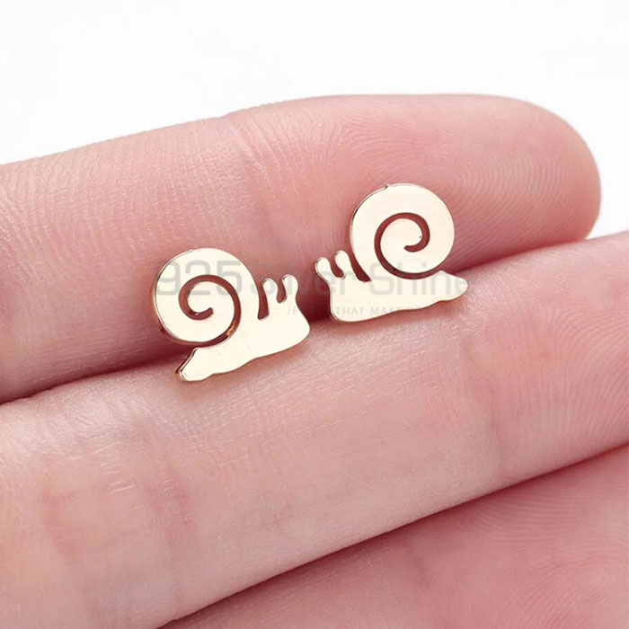 Snail Earring, Animal Minimalist Earring In 925 Sterling Silver AME80_1