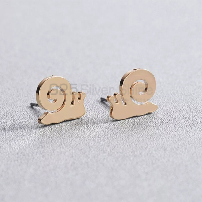 Snail Earring, Animal Minimalist Earring In 925 Sterling Silver AME80_2
