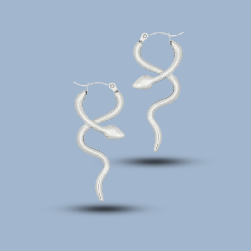 Snak 925 Sterling Silver French Lock Sank Hoop Earring 925She317_0