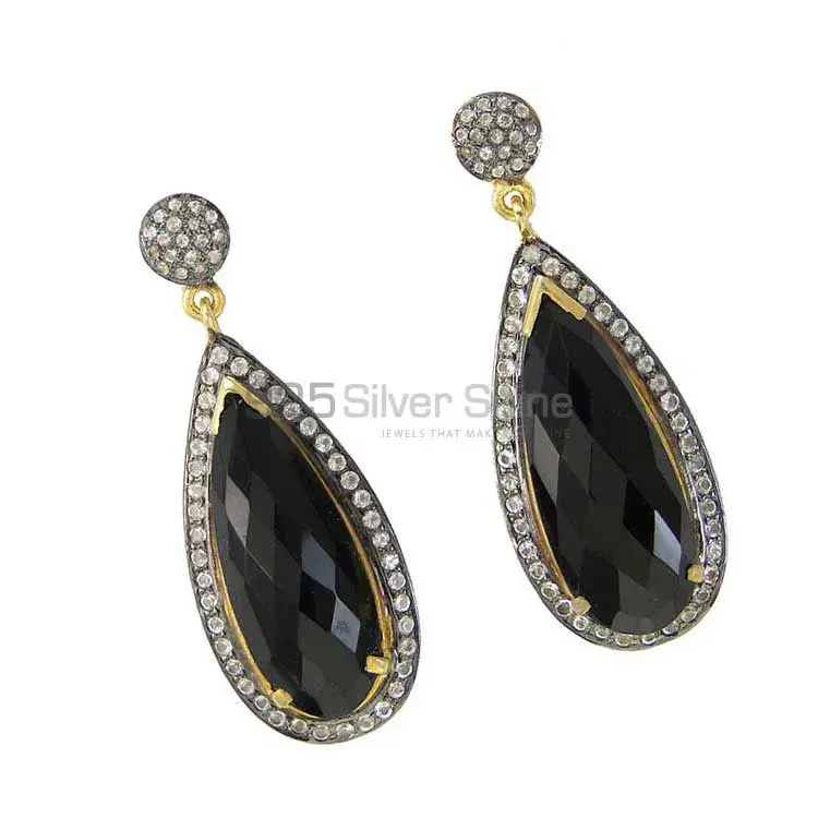 Solid 925 Silver Earrings In Semi Precious Multi Gemstone 925SE1996_1