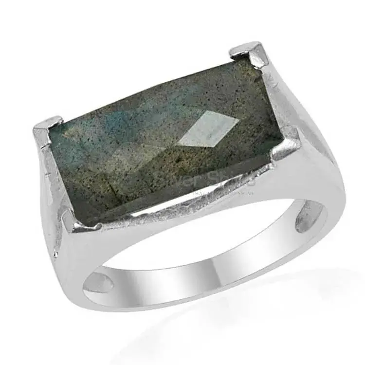 Solid 925 Silver Rings In Genuine Labradorite Gemstone 925SR1523_1
