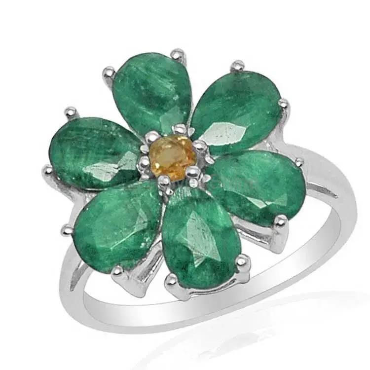 Solid 925 Silver Rings In Genuine Multi Gemstone 925SR1444_1