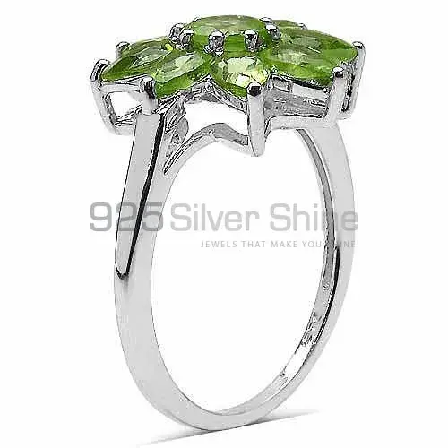 Solid 925 Silver Rings In Genuine Peridot Gemstone 925SR3352_1