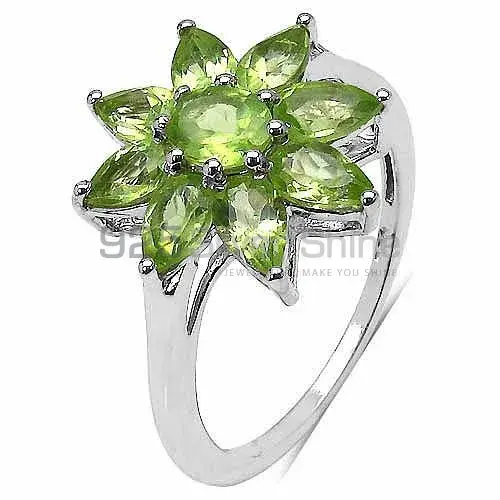 Solid 925 Silver Rings In Genuine Peridot Gemstone 925SR3352_2