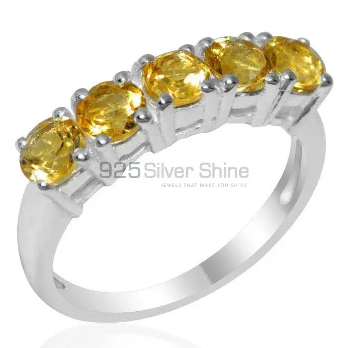 Solid 925 Silver Rings In Natural Citrine Gemstone 925SR1825_0