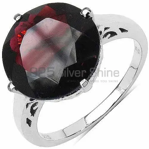 Natural Garnet Gemstone Sterling Silver Anniversary Rings 925SR3192_0